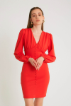 Isla Red Button dress